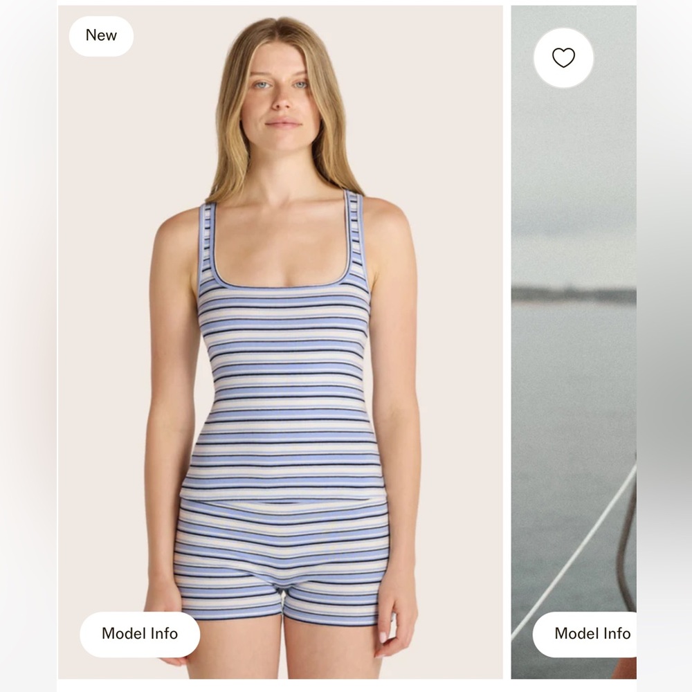 Set Active Stripe Jersey Stripe Body Tank Sailor Setactive S